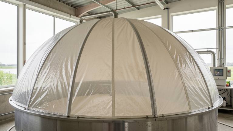 Why does a biogas plant need a gas storage tank?