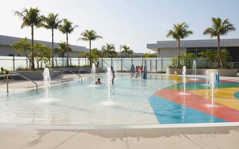 Outdoor paddling pool